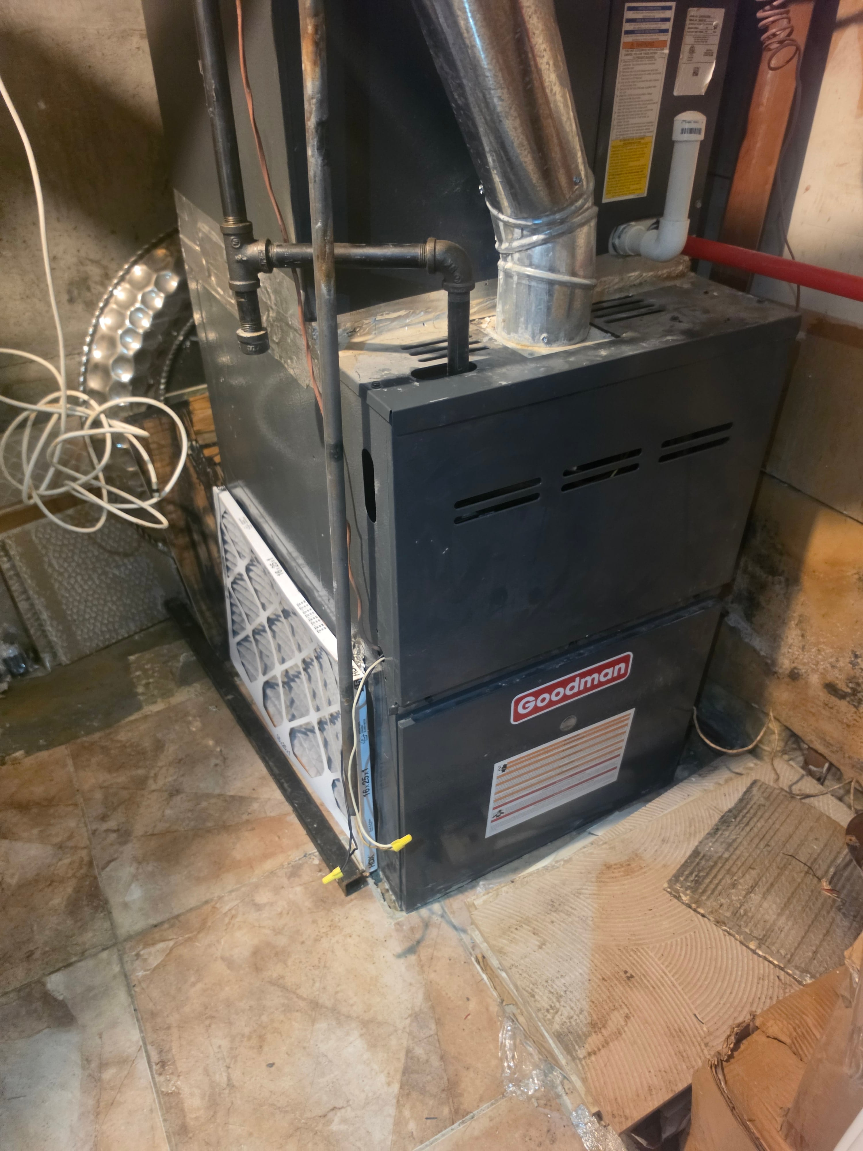 Ignitor component installed inside furnace burner assembly